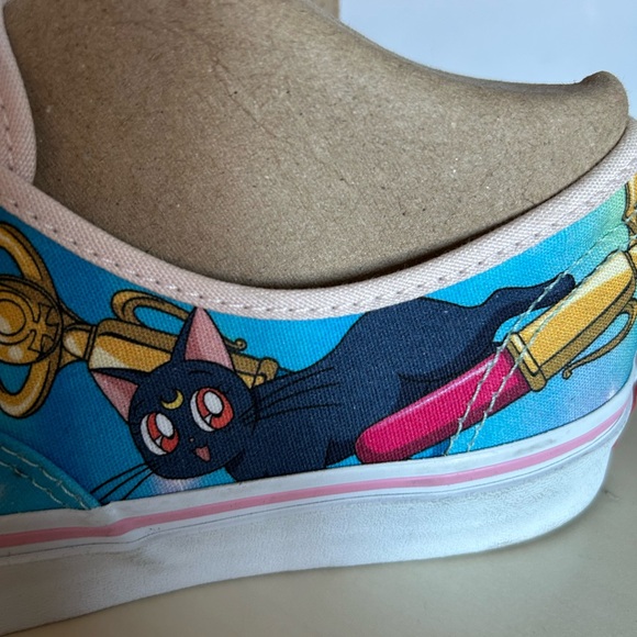 Rare Vans x Sailor Moon Old Skool Luna Cat Blue Anime Sneakers Discontinued” - Picture 2 of 9
